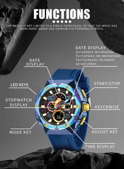 SMAEL Brand 8113 Waterproof Dropshipping Watch Alarm Clock night light Young Fashion business Quartz Sport Wristwatches