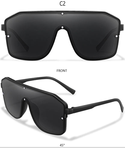 Rivet Lens Fishing Sunglasses for Men and women Fashion Casual Oversize Goggles with UV Protection for Hiking Golf, Beach