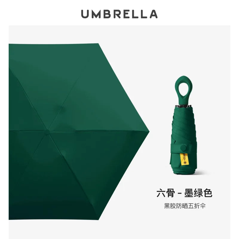 Lightweight Mini Foldable Rain Umbrella Traveling Size Sun Umbrella for Outdoor Use Sun Protections