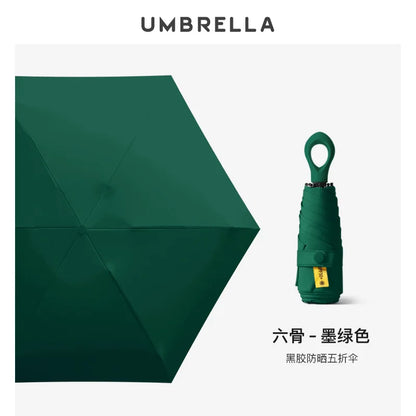 Lightweight Mini Foldable Rain Umbrella Traveling Size Sun Umbrella for Outdoor Use Sun Protections