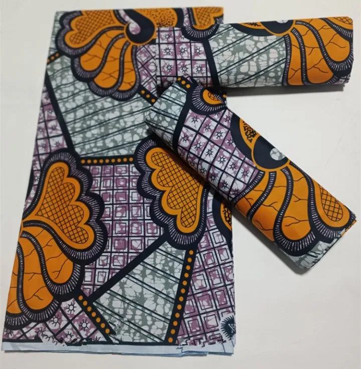 Grand Super Original African Wax Fabric High Quality Nigerian Print Ankara Fabric For Sewing 6 Yard Women Dress 100% Cotton