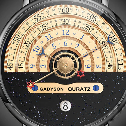 Unique Business Men Watch Fashion Auto Date Stainless Steel Strap Quartz Wristwatch Man Gifts For Him Calendar Clock