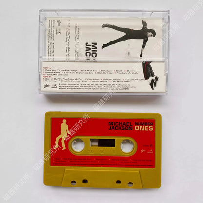 King of Pop MJ Michael Jackson Music Tape Number Ones Album Rock With You Cassettes Cosplay Recorder Walkman Car Soundtrakcs Box