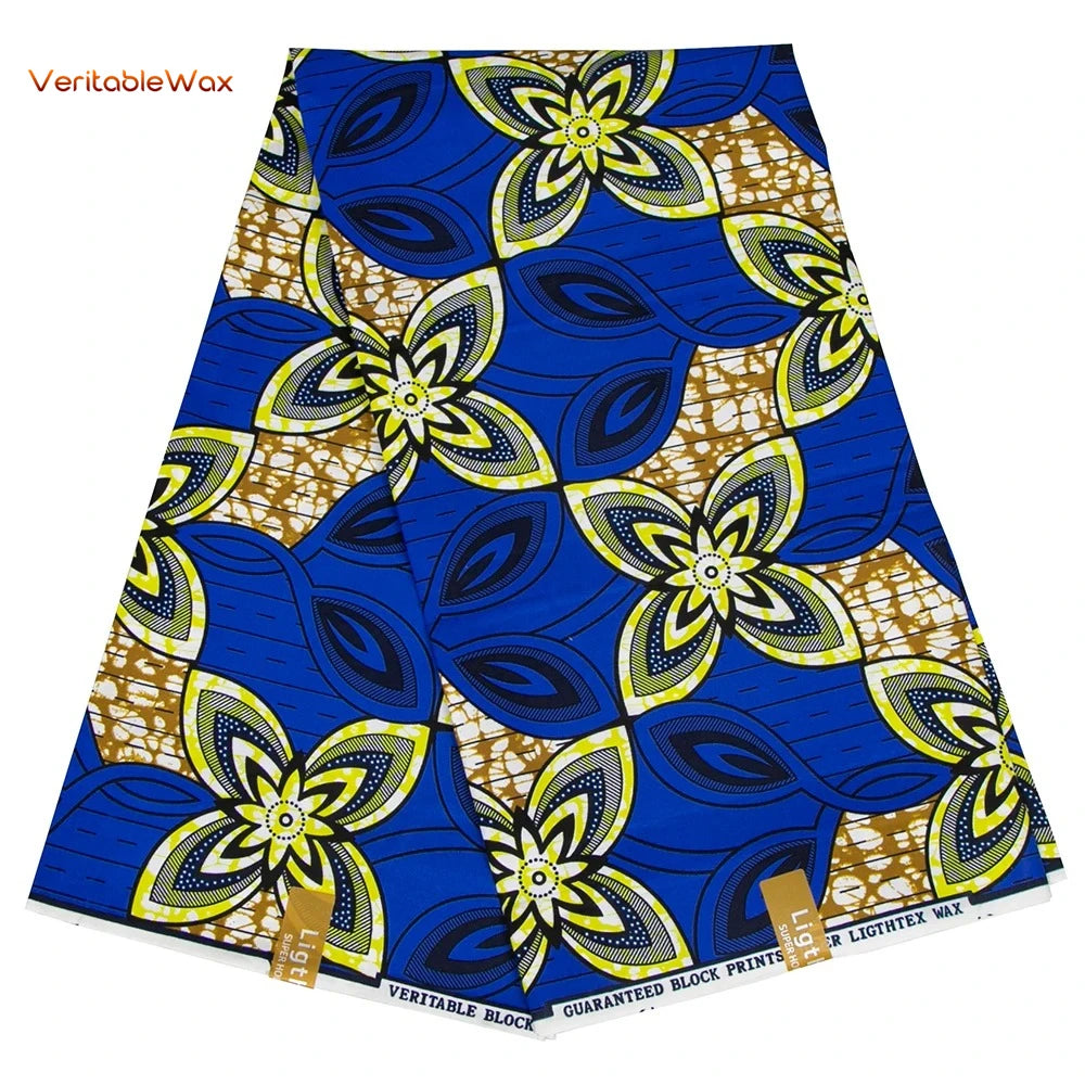 African Ankara Wax Fabric Patchwork Retro Style Double Prints Warp DIY Cloth Sewing Materials Africa Loincloth Polyester Tissu