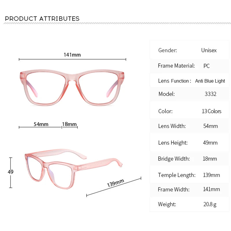 Men CR39 Lenses Reading Glasses Prescription Optics Myopia Presbyopic Eyewear Blue Light Blocking TR90 Colorful Eyeglasses Frame