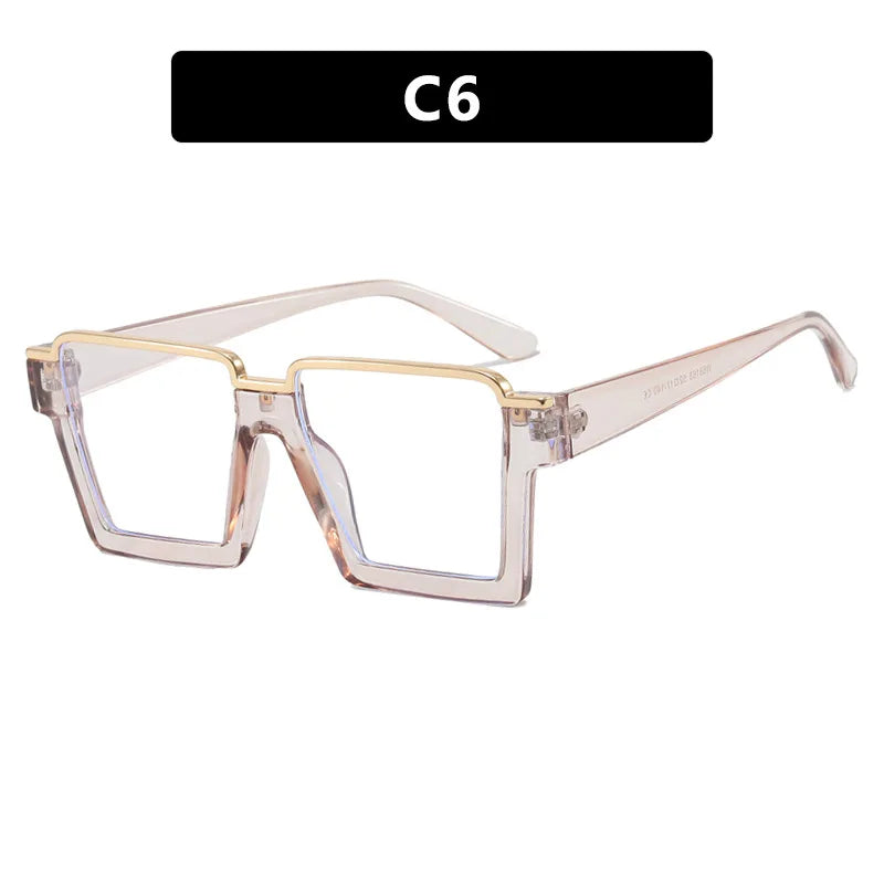 R57411 Brand Designer Half Frame Reading Glasses Lady Luxury Clear Eyewear Men Square Presbyopic Eyeglass Dioptric +50~+350