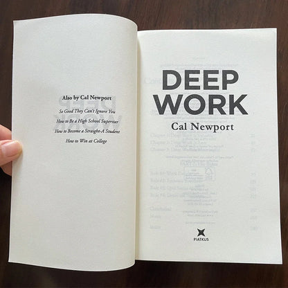 Deep Work By Cal Newport Rules for Focused Success In A Distracted World Leadership & Motivation Books for Adult Paperback