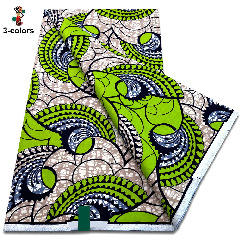 2025 Guaranteed Veritable Original African Wax Print Fabric Real Nigerian 100% Cotton Ankara Wax Fabric Soft Pagne Spuer Batik