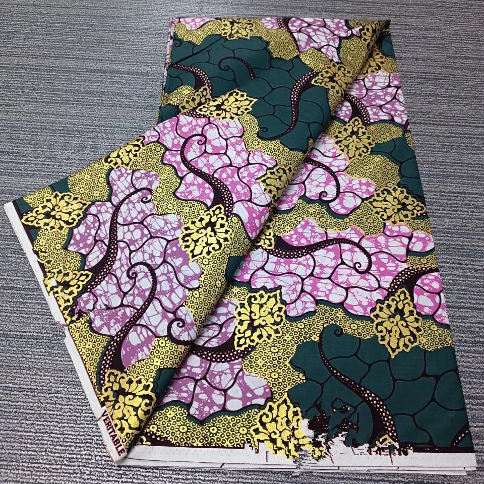 2022 New Hot Sale African Wax Fabric Cotton Material Nigerian Ankara Block Prints Batik Dutch High Quality Sewing Cloth