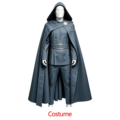Beast Kingdom Victor Von Doom Cosplay Costume Doctor Doom Cosplay Tops Pants Cloak Belt Role Outfit Resin Mask Halloween Cos Men