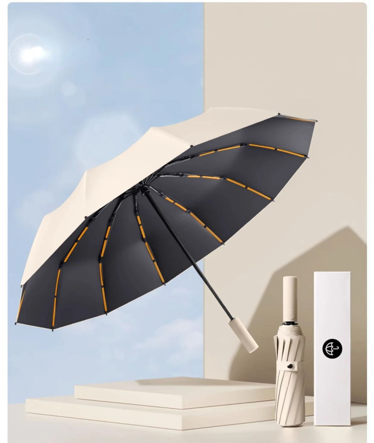 72 Bone Super Strong Windproof Automatic Folding Reinforced Large Rainproof Sun Protection   Women Men Umbrella