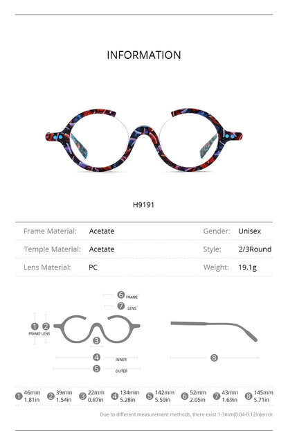 FONEX HEPIDEM Acetate Eyeglasses Frame Men 2025 New Small Round Brand Design Glasses Women Retro Vintage Eyewear Spectacles 9341