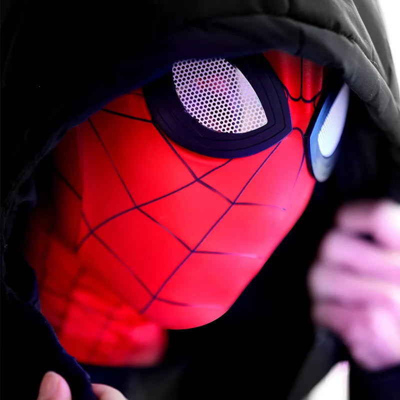 Spider man Masks Superhero Miles Morales SpiderMan Cosplay Mask for Adults Boys Girls Carnival Halloween Cosplay Costume Props