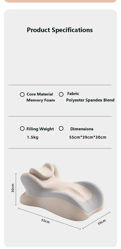 Memory Foam Pillow Ergonomic Support Neck Leg Rest Reading Phone Use Bed Sofa Wedge Shape Pain Relief Comfort