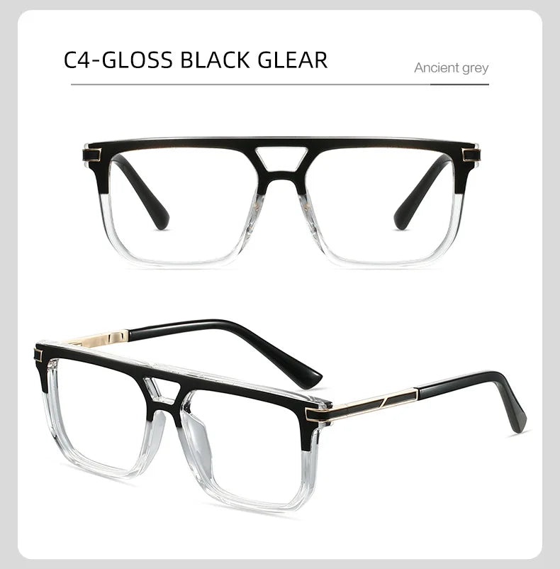 VICKI Mature Man's Double-barreled High-end TR Glasses - Customizable Prescription - Anti-blue Light Glasses Multifocal 84003