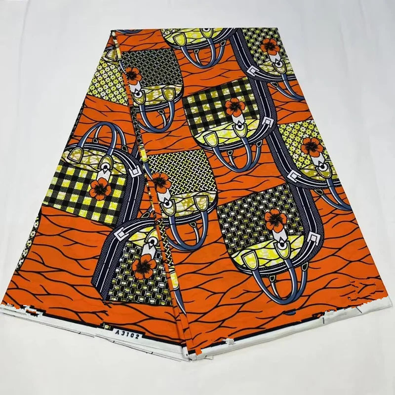 2023 Guaranteed Veritable Super Hollandais African Wax Fabric 100%Cotton 6 yards Original Ankara Block Print Pattern Africa