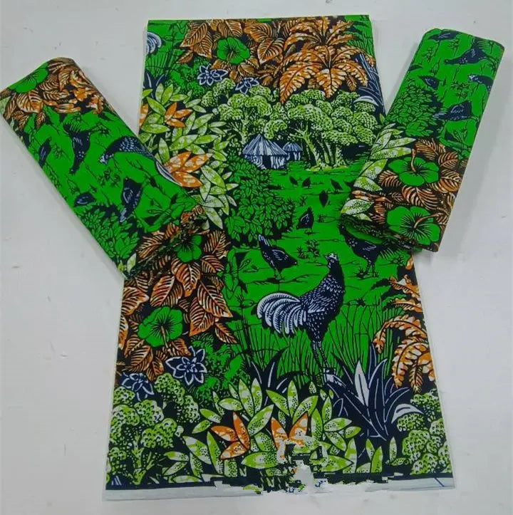 2023 Guaranteed Veritable Super Hollandais African Wax Fabric 100%Cotton 6 yards Original Ankara Block Print Pattern Africa