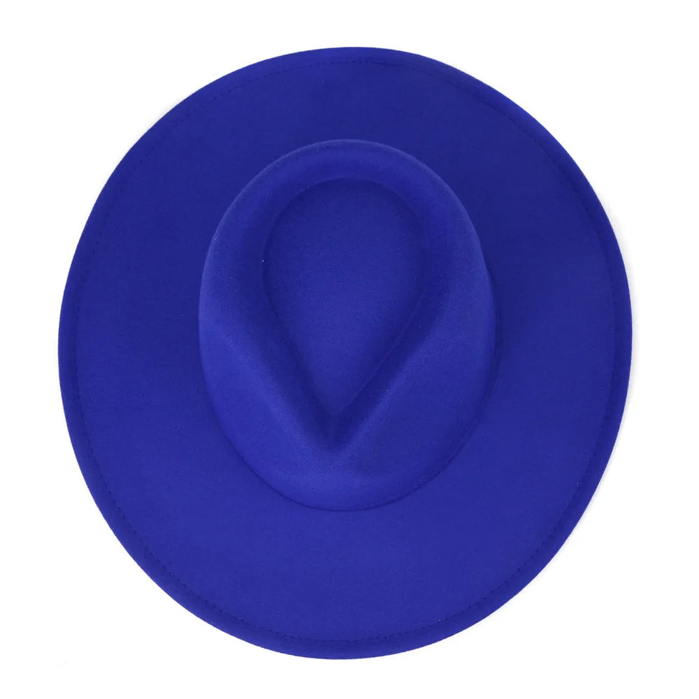 Women's Men's Fedora Hat Winter and Autumn Elegant Women's Gangster Trilby Felt Hamburg Church Jazz Hat 55-58CM Adjustable