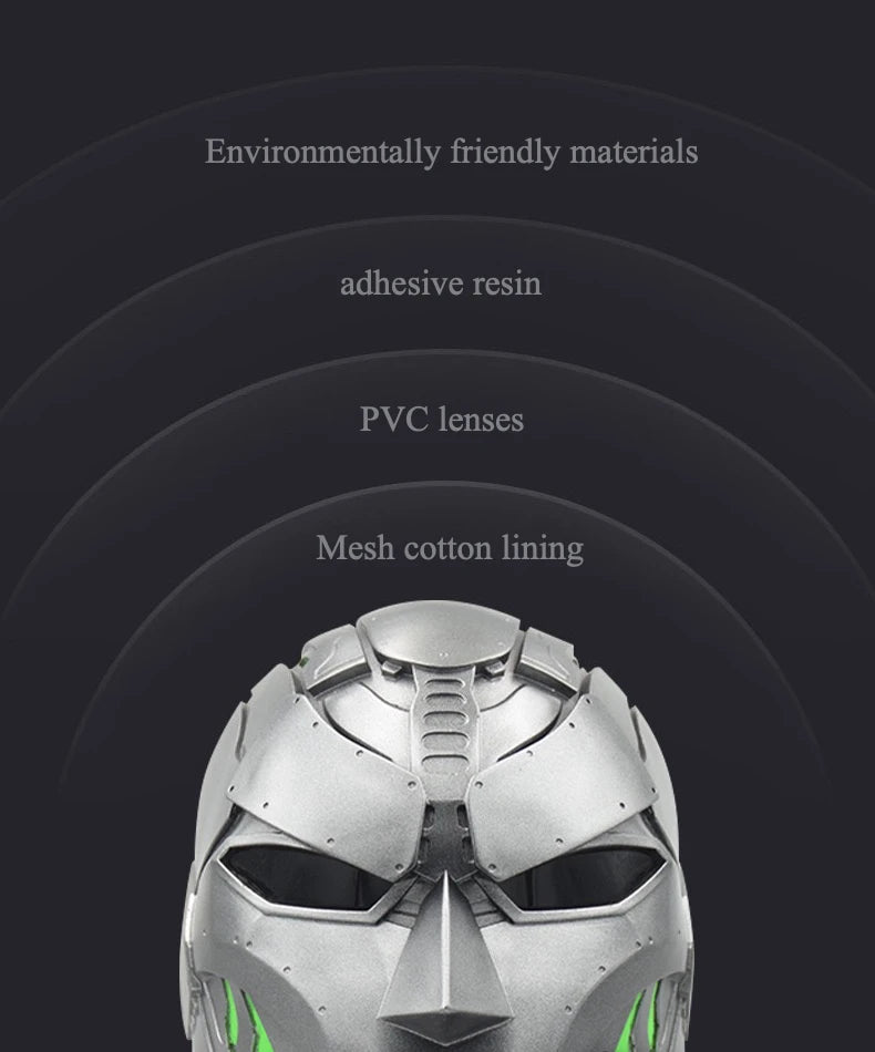 Dr Doom Wearable Helmet Movie Periphery Cosplay Resin Material Mask Doctor Doom Halloween Costume Props