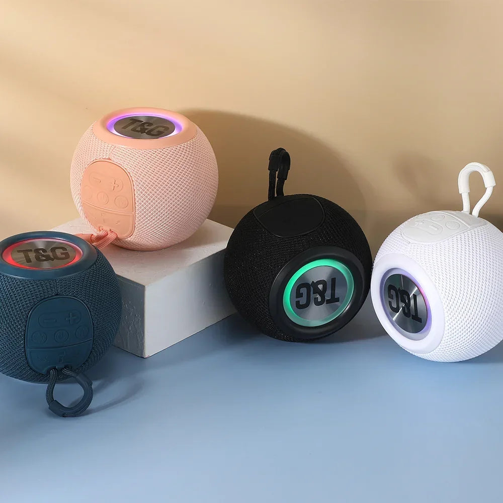 T&G TG337 Bluetooth Speaker Portable TWS Wireless Mini Bass Boombox LED Loudspeaker IPX7 Outdoor Music Player Support BT AUX FM