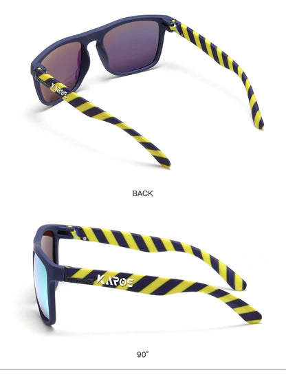 KAROS 2PCS Sunglasses Men/Women Polarized Square Mirror Brand Design Luxury UV400 SunShade Unisex Fishing Driving Cycling Hiking