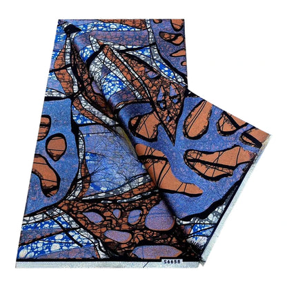 100%Certified Grand Super African Wax Nigerian GlitterGlam Gold Embellished Ankara Wax Printed Fabric Real Original For Sewing