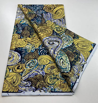 Grand Super 100% Cotton African Wax Fabric High Quality Wax Print Ankara Fabric For Sewing 6yards Women Fabric