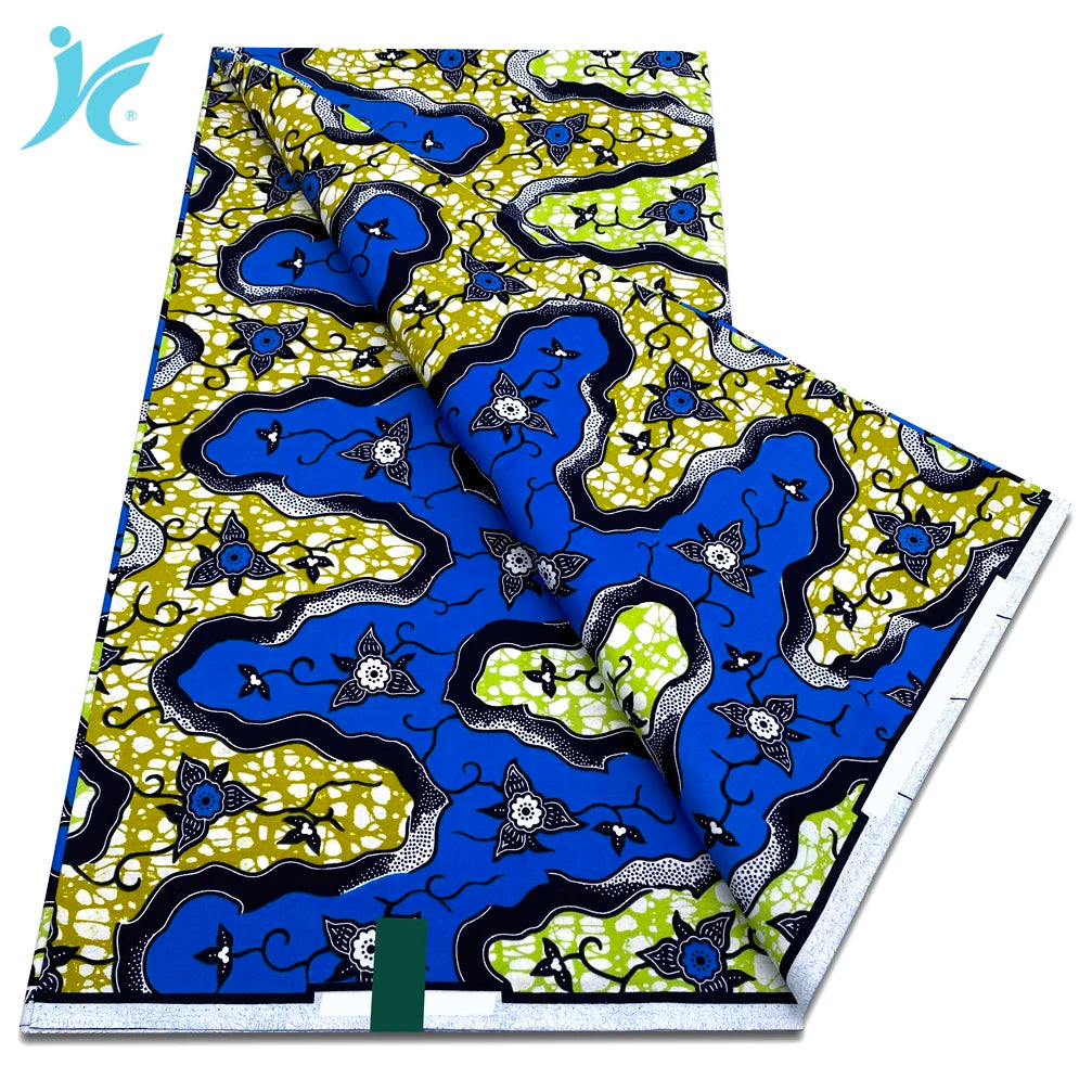 African Real Wax Prints Fabric Ankara Wax 100% Cotton Fabric Guaranteed Veritable Original Sewing Material