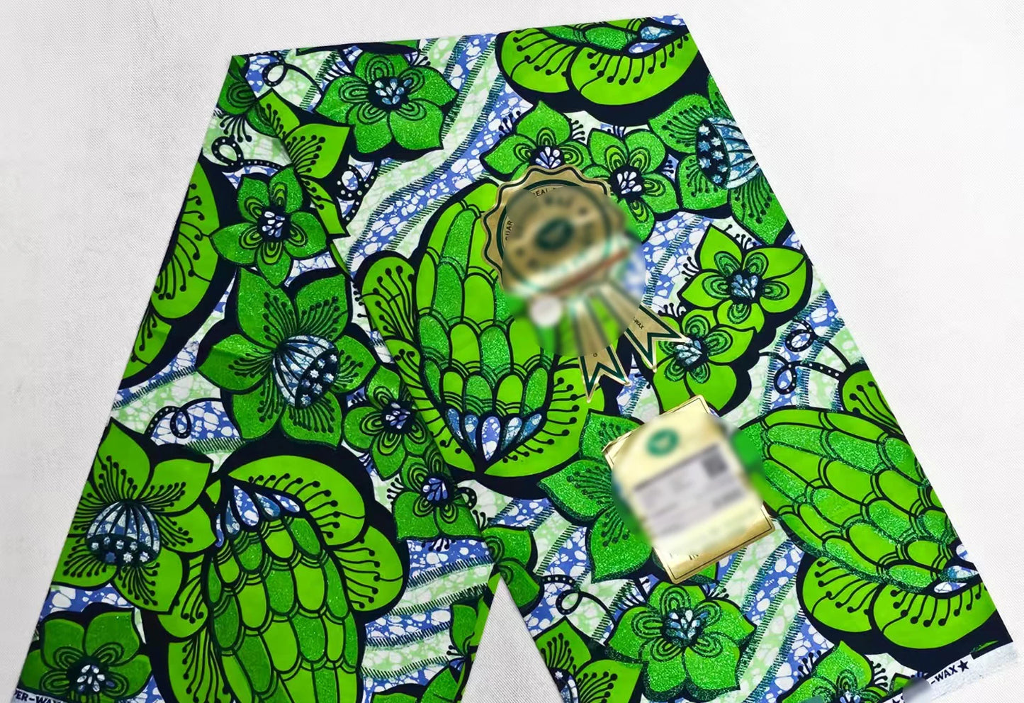 Latest African Grand Golden Wax Fabric Super Good Quality Women Pagne Flash Cotton Prints Batik Ankara Glitter Tissus 6yards