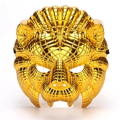 Halloween Lion Mask Leopard Electroplated Gold Waiter Mask Popular Korean Movie Theme Dress Up Game Helmet Surface