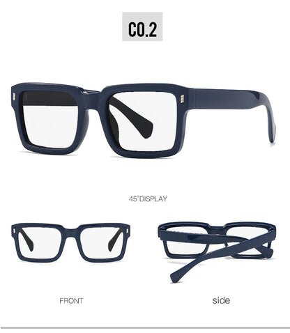 KOCOLIOR New Brand Design Square Board Anti Blue Light Reading Glasses for Men and Women Retro Glasses with Diopter 0 to+6.0