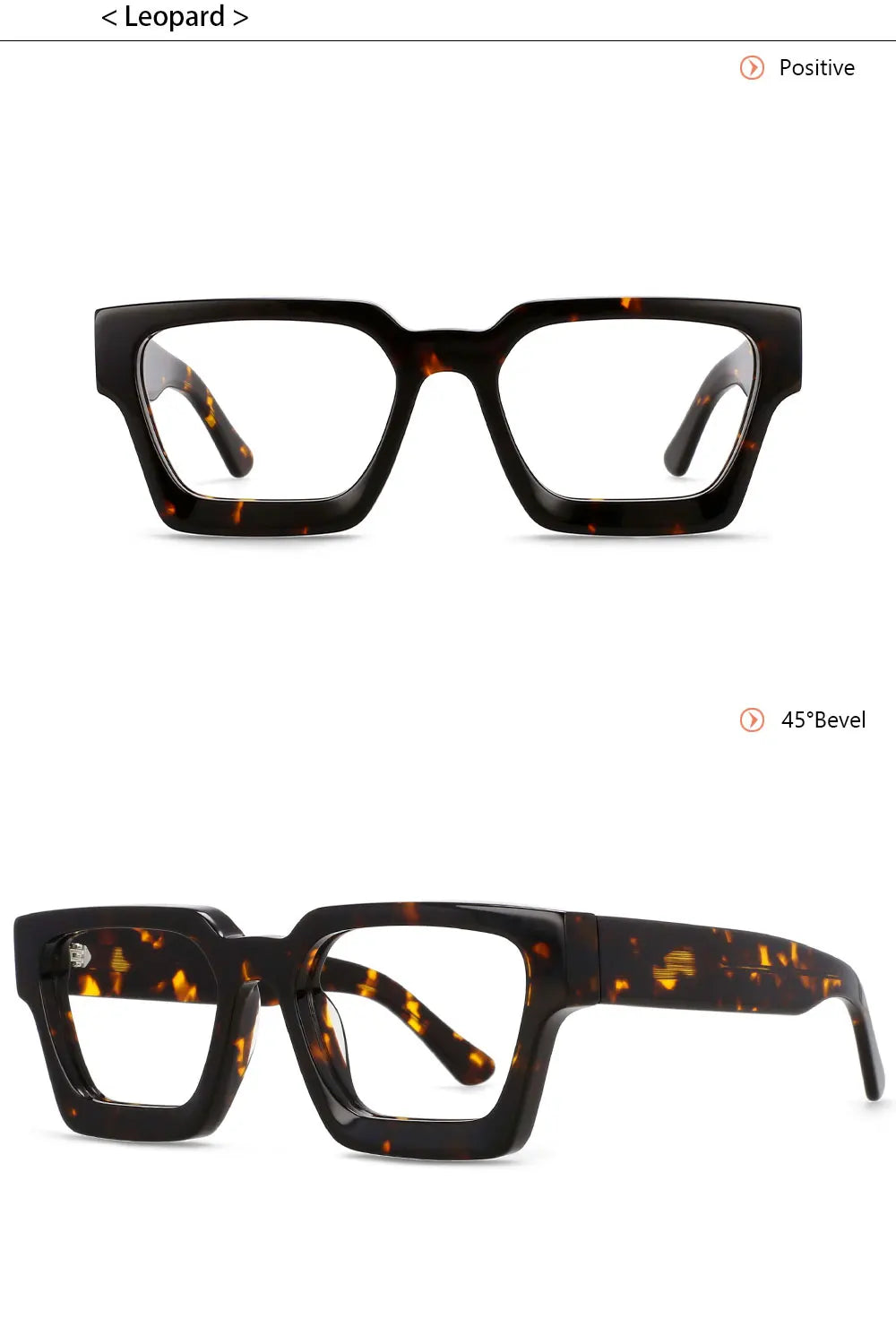 54290 High Quality Acetate Optics Glasses Frame Retro Square Eyewear Designer Luxury Prescription Glasses Frames Optical Eyewear