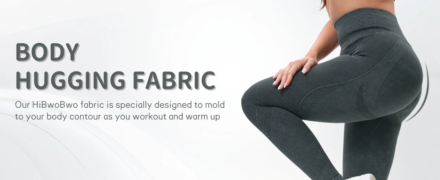 2 Pack Women's High Waisted Sexy Butt Lifting Seamless Solid Color Yoga Leggings Elastic And Breathable Fitness Sports Pants