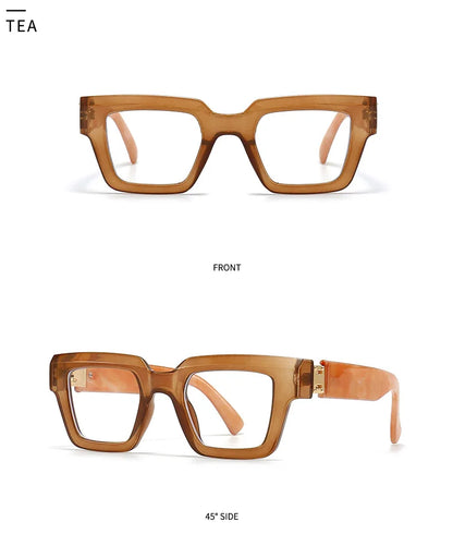 New Green Oversized Square Reading Glasses Men Women Personality Optical Eyeglasses Anti Blue Light Computer Presbyopic Glasses