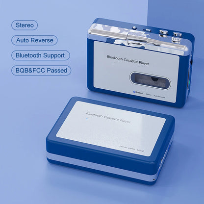 Portable Bluetooth Cassette Player,Tape Player Bluetooth Output to Headphone/Speaker,Walkman Portable Cassette Tape Player