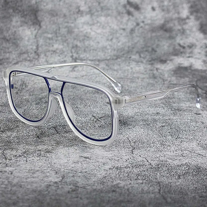 Fashoin Large Frame Anti Blue Light Glasses Frame Men Women Oversized Optical Prescription Eyewear Computer Goggles Eyeglasses