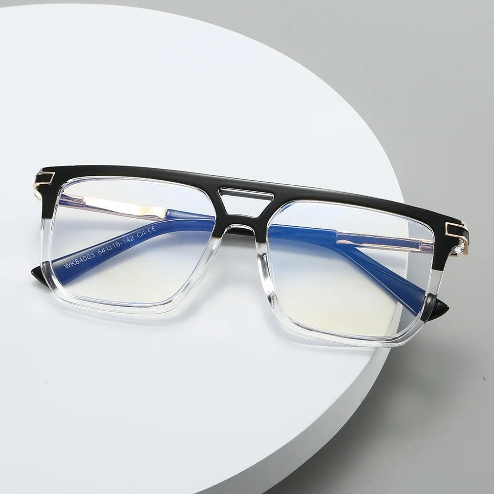 VICKI Mature Man's Double-barreled High-end TR Glasses - Customizable Prescription - Anti-blue Light Glasses Multifocal 84003