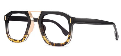 Rivets Black Leopard Fashion Reading Glasses Oversized Square Glasses Frame Anti Blue Light Far Sight Presbyopia Eyewear