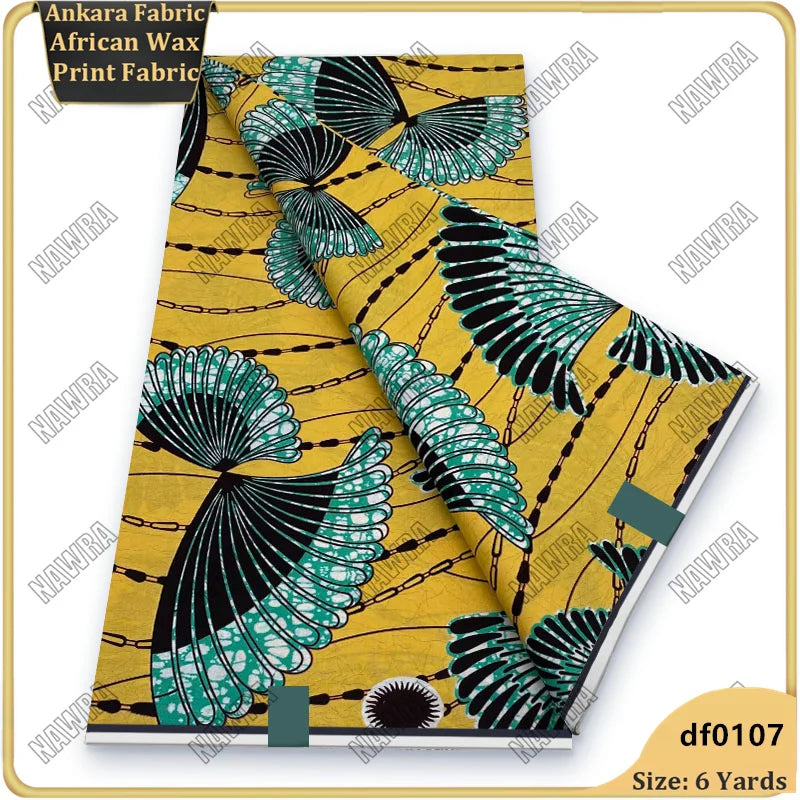 Fashionable African Real Wax Print Fabric 2026 Latest Design Ankara Wax Fabric Soft 100% Cotton Pagne Women Dress Loincloth ﻿