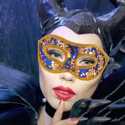 Men's Masquerade Mask Dark Blue Half Halloween Christmas Ball Prom Carnival Party Mask Venetian Costume Accessories