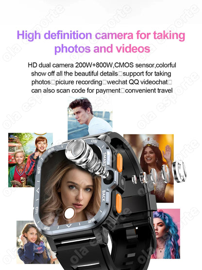 New 5G Sim Card Small mobile phone Smart Watch HD Dual Camera 64GB/16GB ROM NFC GPS WiFi Waterproof Google Play Smart Bracelet