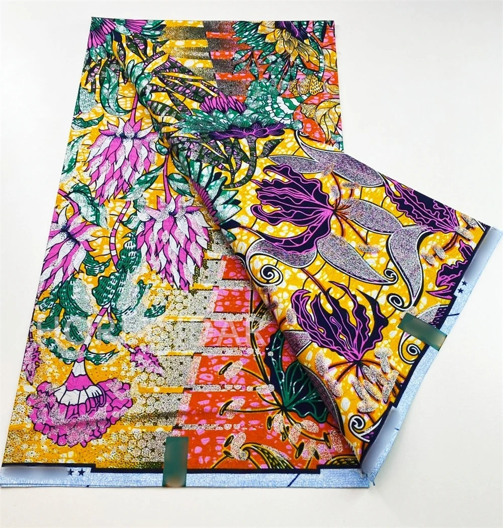 2026 Grand Super Original African Wax Fabric High Quality Nigerian Print Ankara Fabric For Sewing 6 Yard Women Dress 100% Cotton