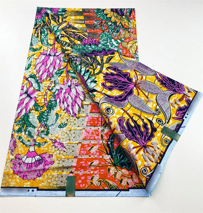 2026 Grand Super Original African Wax Fabric High Quality Nigerian Print Ankara Fabric For Sewing 6 Yard Women Dress 100% Cotton