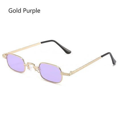 Retro Rectangle Sunglasses Women Brand Designer Small Metal Frame Square Punk Sun Glasses Men Fashion Vintage Oculos De Sol