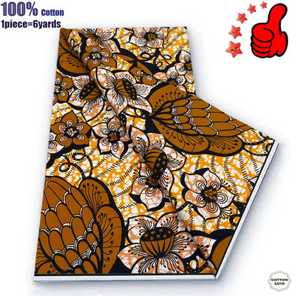 Guaranteed Veritable African Real Wax Prints Fabric Ghana Style Ankara Wax Tissu Pagne 100%Cotton Soft Design Nigeria Wax Fabric