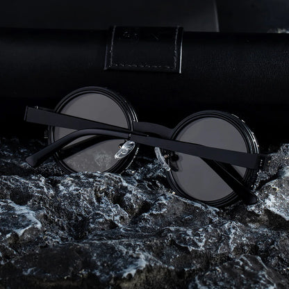 ND2-400 9 Level Adjustable Dimming Polarized Sunglasses Men Women Fishing Punk Round Glasses Driving Eyeglasses ND Filter