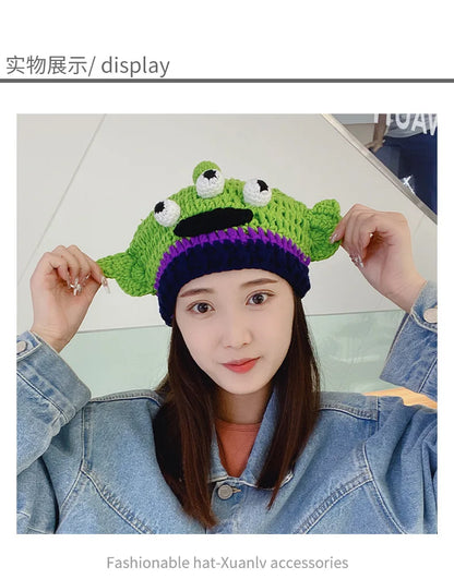 Unisex Balaclava Fashion Cosplay Carnival Party Winter Warm Cap Adult Children Autumn Winter Funny Cartoon Monster Knitted Hat