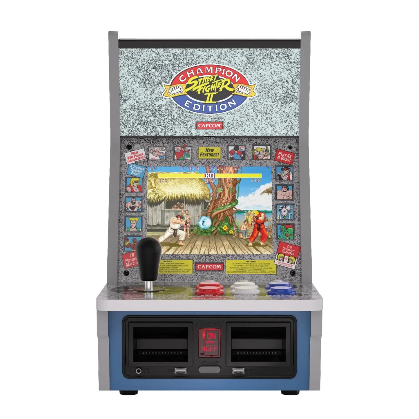 Evercade Alpha Street Fighter Bartop Arcade Pre Assembled Unit with Competition Grade Arcade Controls 8 High Resolution IPS