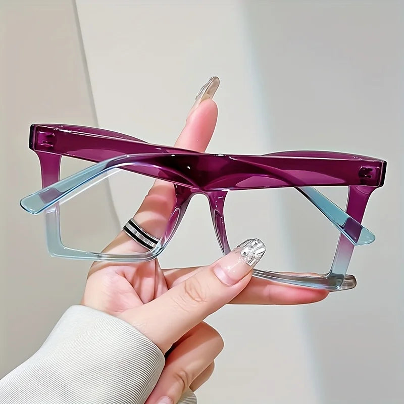 Elegant Full Rim Square Reading Glasses for Women, PC Frame, Clear Les, Magnification  1.0 to  4.0, Fashion Reading Glasses