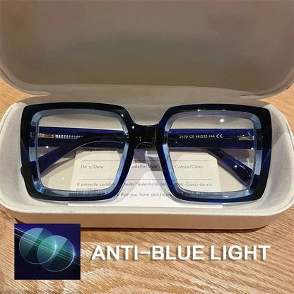 EYORA Oversize Fashionable Reading Glasses Anti Blue Ray Myopia Eyewear Progressive Photochromic Prescription Optical Glasses